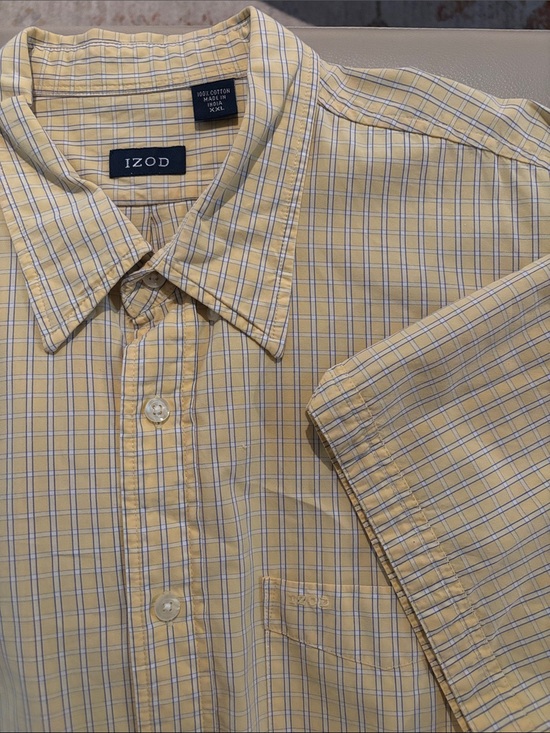 Izod Other - Izod Yellow Plaid Short-Sleeve Button-Down Shirt